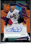 Luke Weaver 2026 Topps Finest Auto Orange Refractor /25 New York Mets
