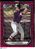 Ethan Holliday 2026 Bowman Chrome 1st Purple Wave Refractor 174/199 Rockies