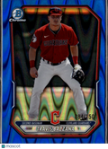 Travis Bazzana 2026 Bowman Chrome Blue RayWave 84/150 Cleveland Guardians