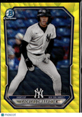 George Lombard Jr. 2026 Bowman Chrome Yellow Wave Refractor 12/75 NY Yankees