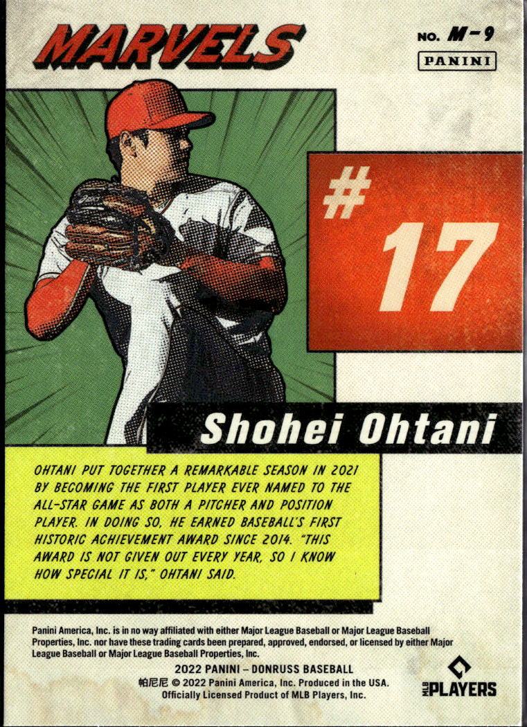 Shohei Ohtani 2022 Donruss Diamond Marvels Rapture Los Angeles Angels