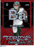 Braelon Allen 2024 Obsidian Atomic Initials Red Rookie RC 16/75 New York Jets