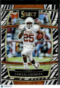 Jamaal Charles 2022 Select Draft Zebra Prizm SSP SHORTPRINT Texas Longhorns