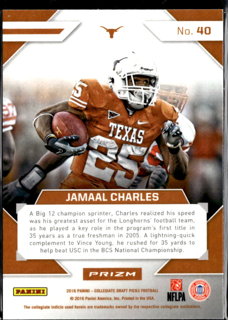 Jamaal Charles 2016 Prizm Draft Picks Stained Glass SSP Texas Longhorns