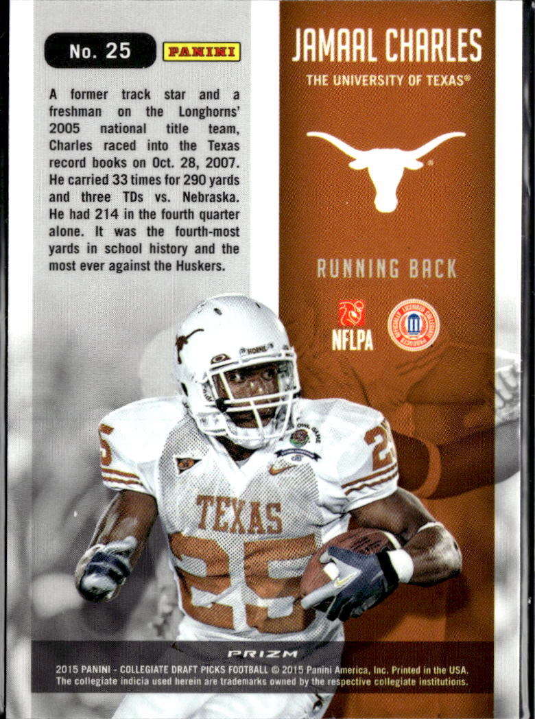 Jamaal Charles 2015 Prizm Draft Picks Stained Glass SSP Texas Longhorns