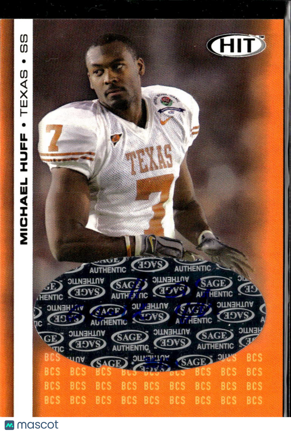 Michael Huff 2006 SAGE HIT Auto Autograph RC 35/50 Texas Longhorns