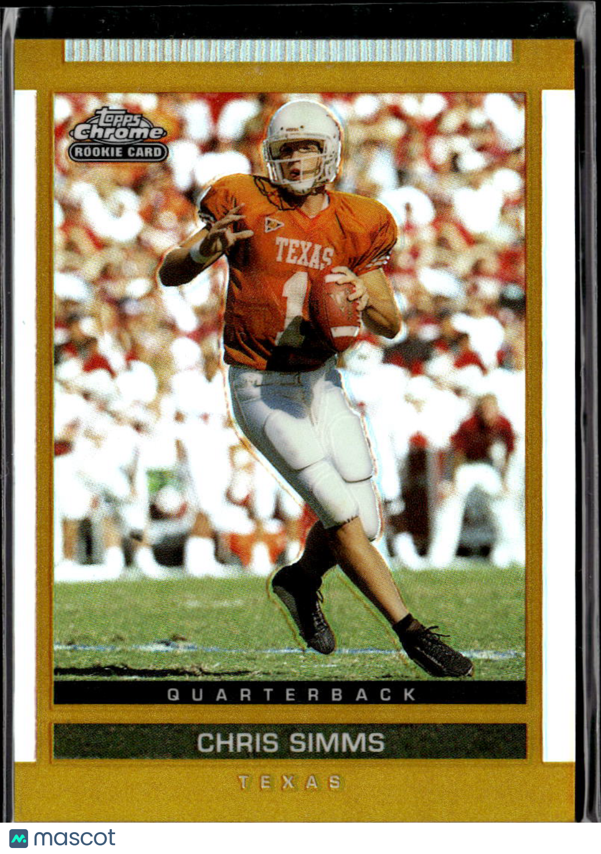 Chris Simms 2003 Topps Chrome DPP GOLD Refractor RC Texas Longhorns