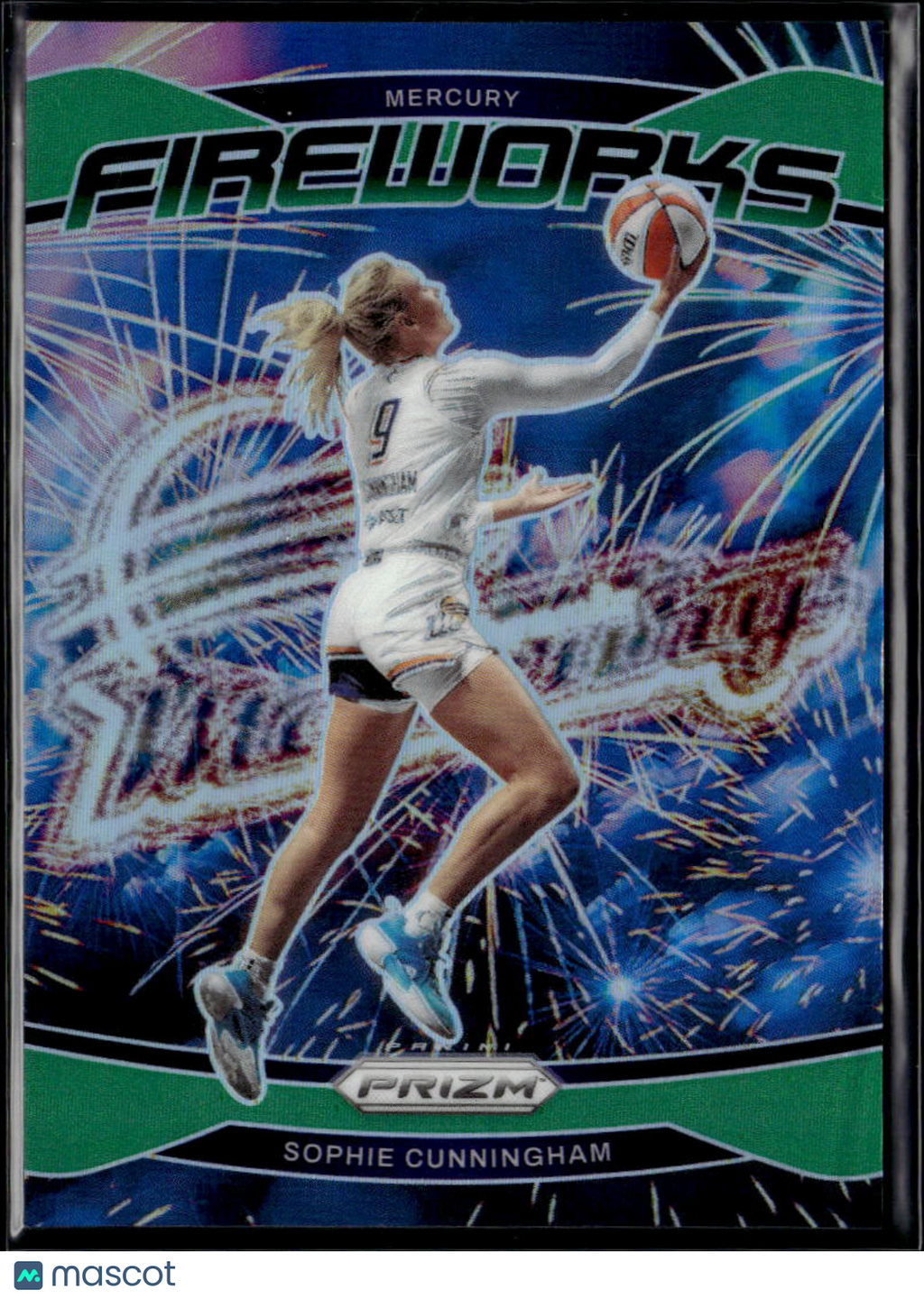 Sophie Cunningham 2024 Prizm WNBA Fireworks Green Prizm Phoenix Mercury