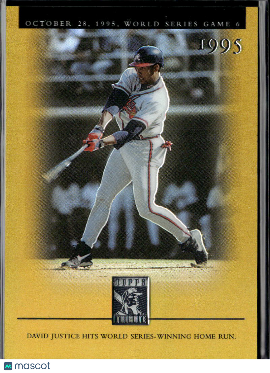 David Justice 2003 Topps Tribute Gold 18/100 Atlanta Braves