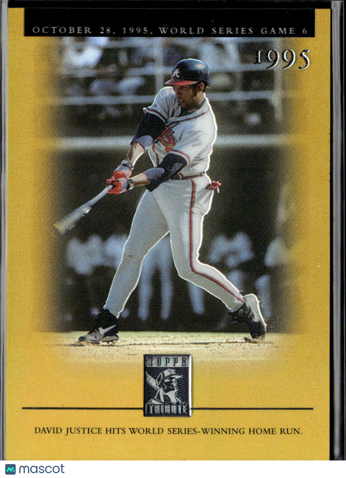 David Justice 2003 Topps Tribute Gold 18/100 Atlanta Braves
