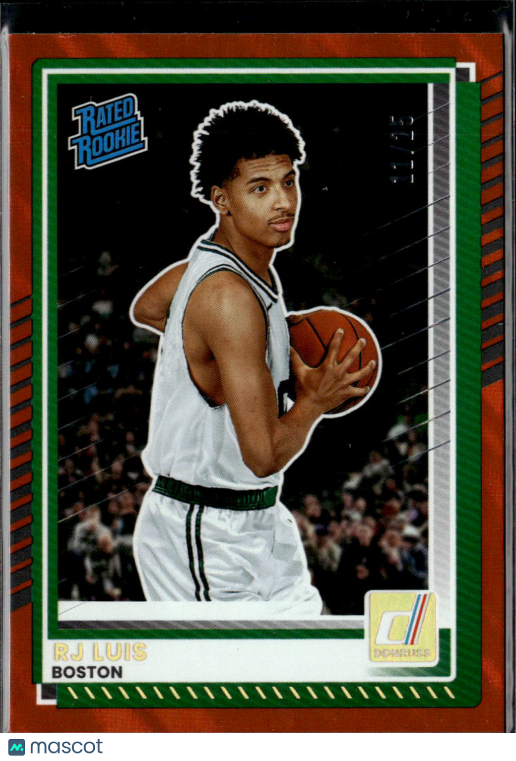 RJ Luis 2025 Donruss Orange Rated Rookie RC 11/25 St. John's Red Storm