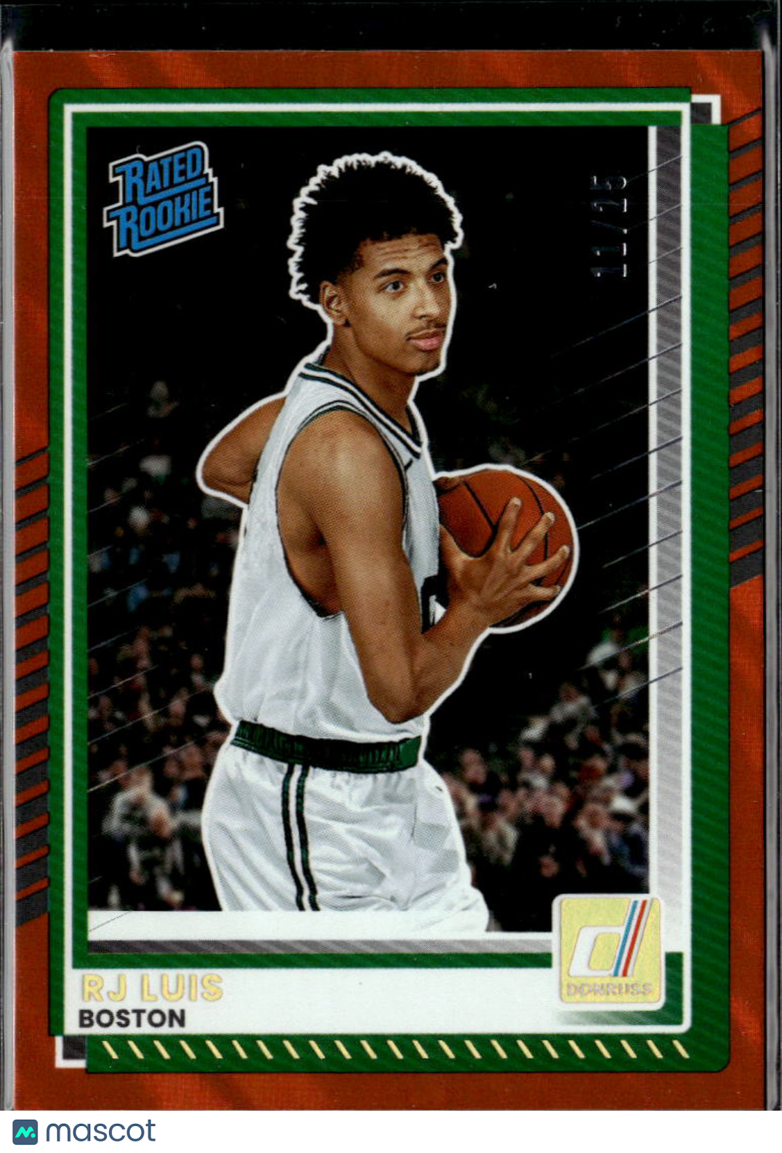 RJ Luis 2025 Donruss Orange Rated Rookie RC 11/25 St. John's Red Storm