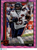 Kyle Monangai 2025 Topps Chrome RC Pink Refractor 197/250 Chicago Bears