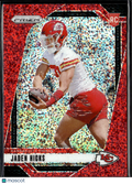 Jaden Hicks 2024 Prizm RC Red Sparkle Prizm SSP SHORTPRINT Kansas City Chiefs