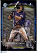 Charlie Condon 2025 Bowman Chrome 1st Blue Reptilian Refractor 14/150 Rockies
