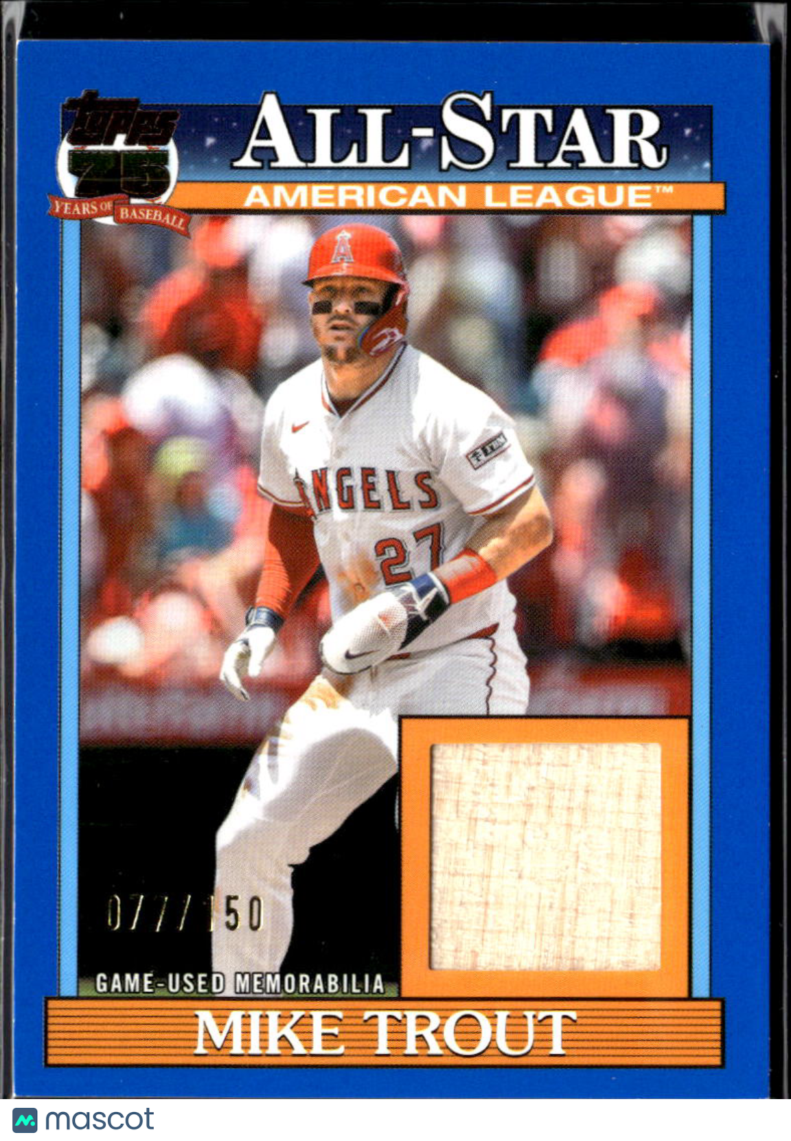 Mike Trout 2026 Topps All-Stars Game Used Bat Blue 77/150 Los Angeles Angels