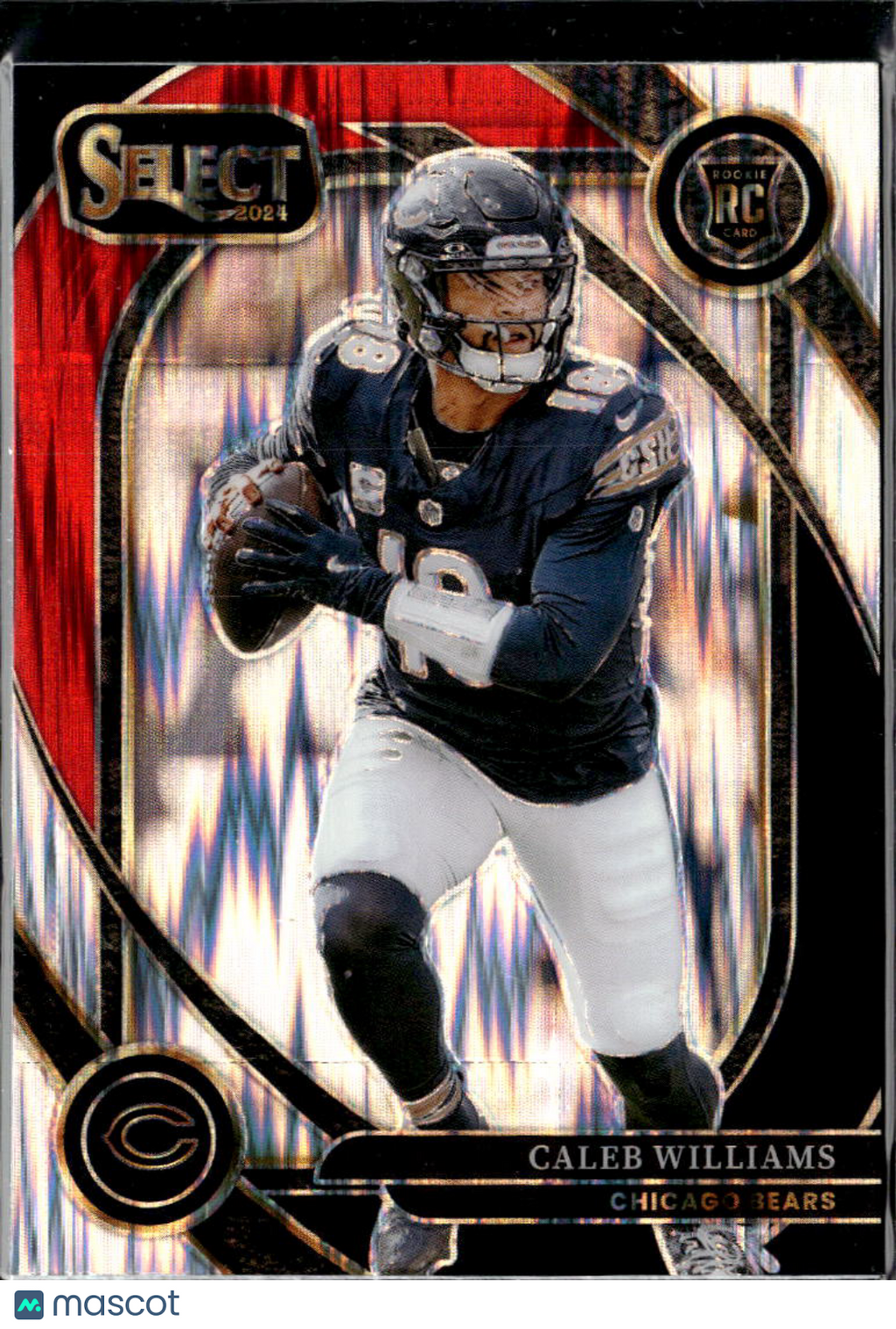 Caleb Williams 2024 Select Club Level Red Black Prizm RC Chicago Bears