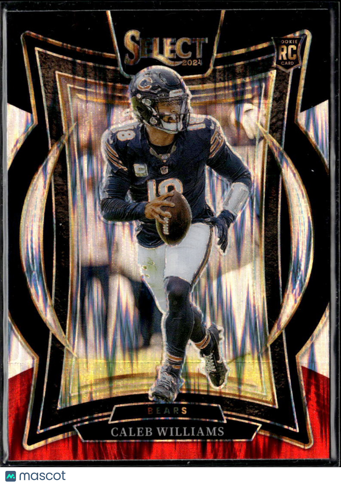 Caleb Williams 2024 Select Concourse Black Red Prizm RC Chicago Bears