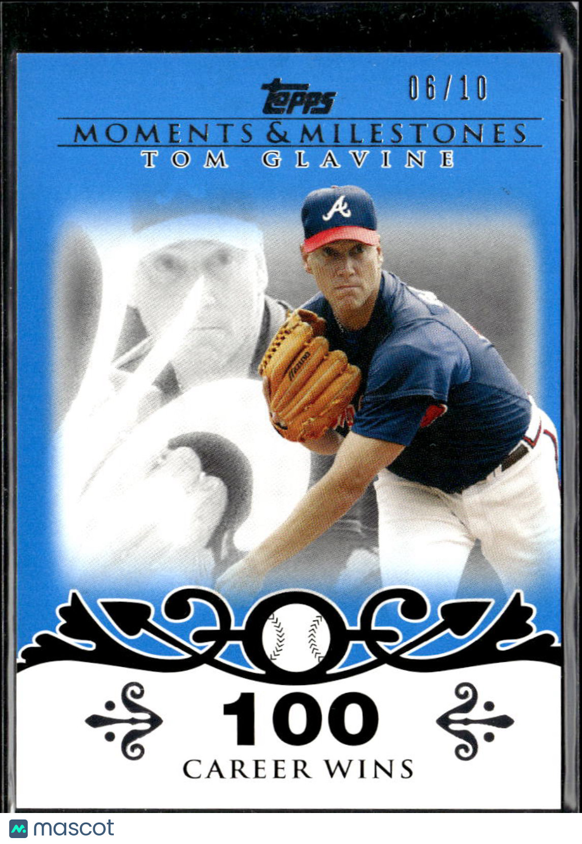 Tom Glavine 2008 Topps Moments & Milestones Blue SSP 6/10 Atlanta Braves