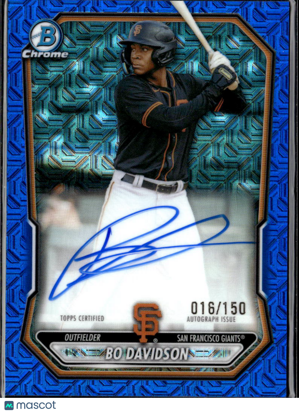 Bo Davidson 2026 Bowman Chrome Auto Autograph Blue /150 San Francisco Giants