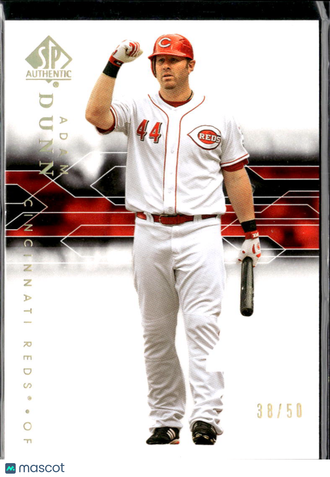 Adam Dunn 2008 SP Authentic GOLD 38/50 #25 Cincinnati Reds