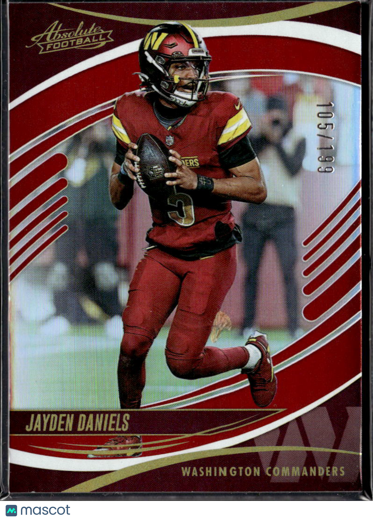 Jayden Daniels 2025 Absolute Red 105/199 Washington Commanders