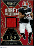 Bijan Robinson 2023 Select Jersey Patch Red Rookie RC Atlanta Falcons