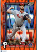 Zack Wheeler 2025 Topps Chrome Orange RayWave Refractor /25 Phillies