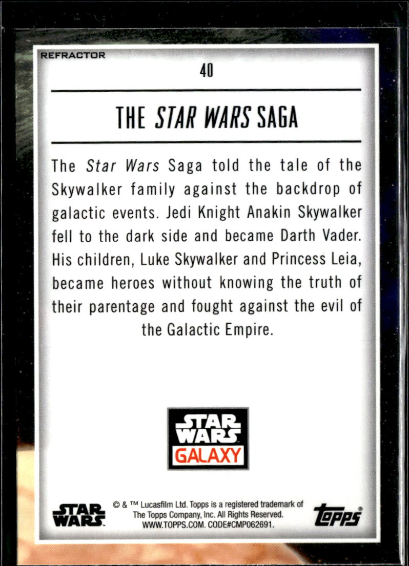 The Star Wars Saga 2023 Topps Star Wars Galaxy REFRACTOR #40