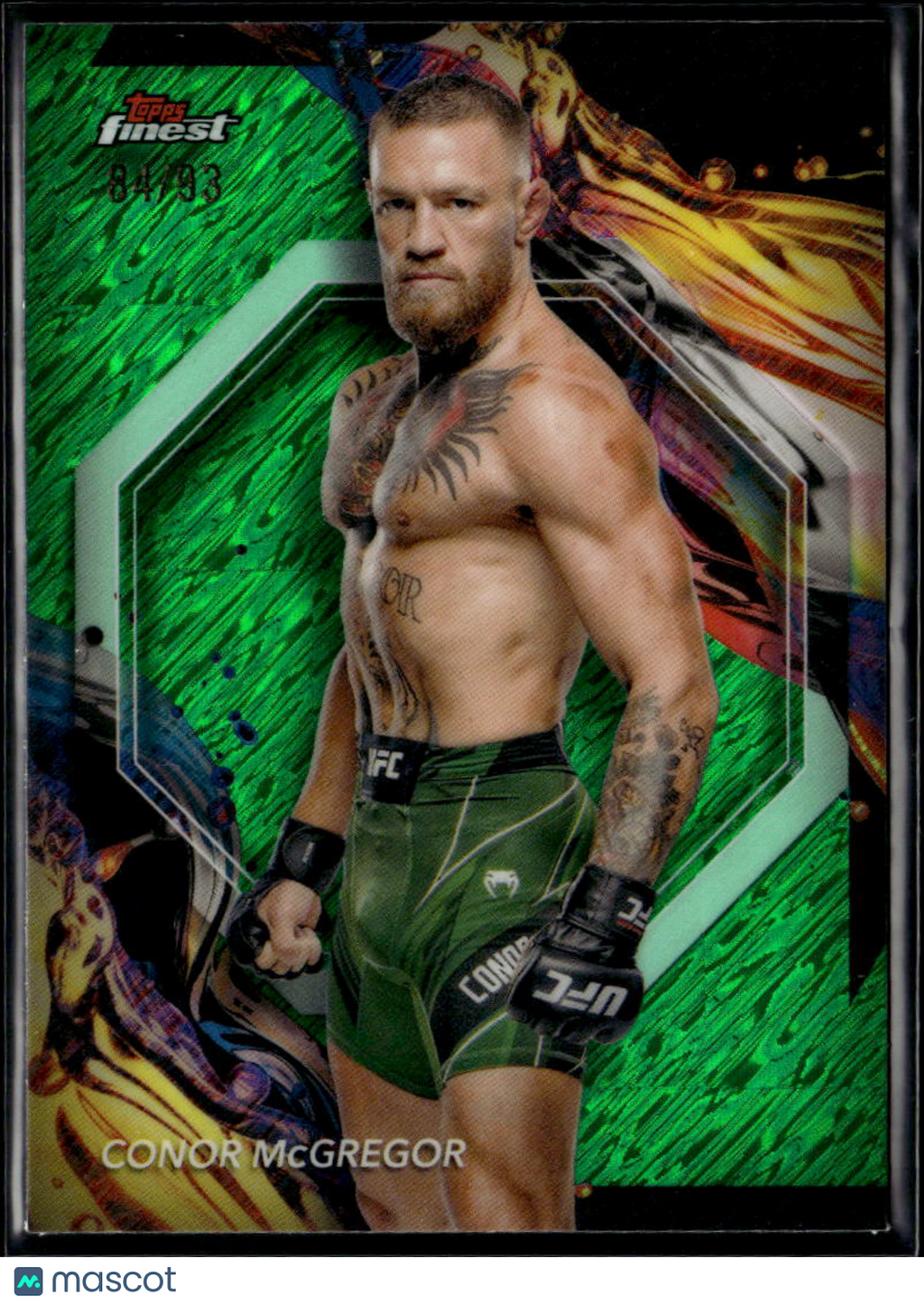 Conor McGregor 2024 Topps Finest UFC Green Refractor /93