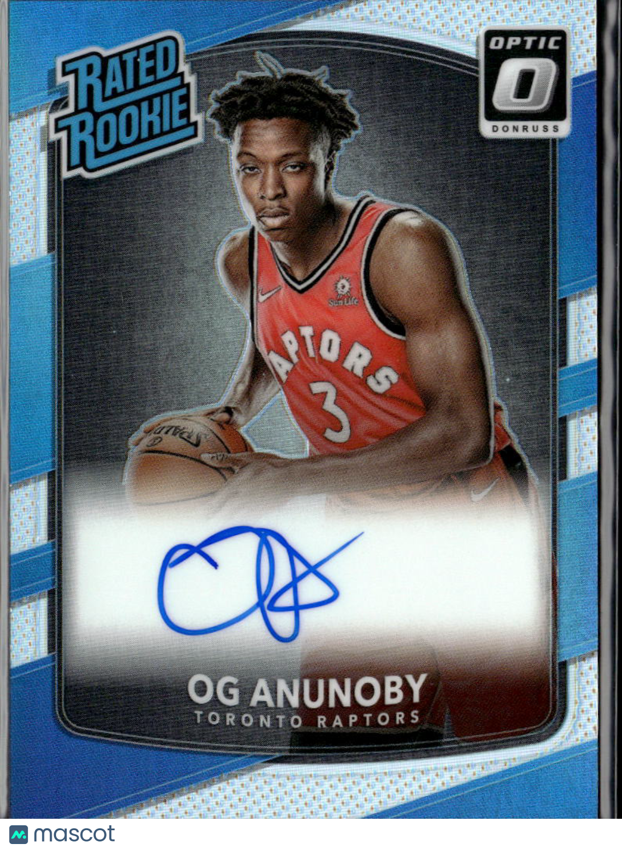 OG Anunoby 2017-18 Optic Rated Rookie Auto Autograph HOLO RC Toronto Raptors