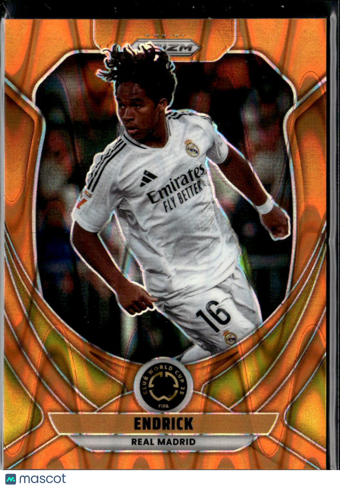 Endrick 2025 Prizm FIFA Club World Cup Orange Prizm 55/199 Real Madrid