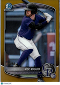 Roc Riggio 205 Bowman Chrome GOLD Refractor 9/50 Colorado Rockies