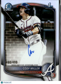 Cody Miller 2025 Bowman Chrome 1st Auto Autograph 460/499 Atlanta Braves