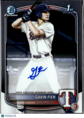 Gavin Fien 2025 Bowman Chrome 1st Auto Autograph Texas Rangers
