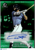 Carson Williams 2025 Bowman Chrome Auto Autograph 48/99 Tampa Bay Rays