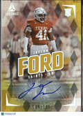 Jaylan Ford 2024 Luminance Yellow Auto Autograph RC 6/100 Texas Longhorns Saints