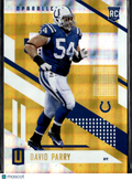 David Parry 2017 Unparalleled Yellow Hyperplaid Rookie RC 164/199 Colts