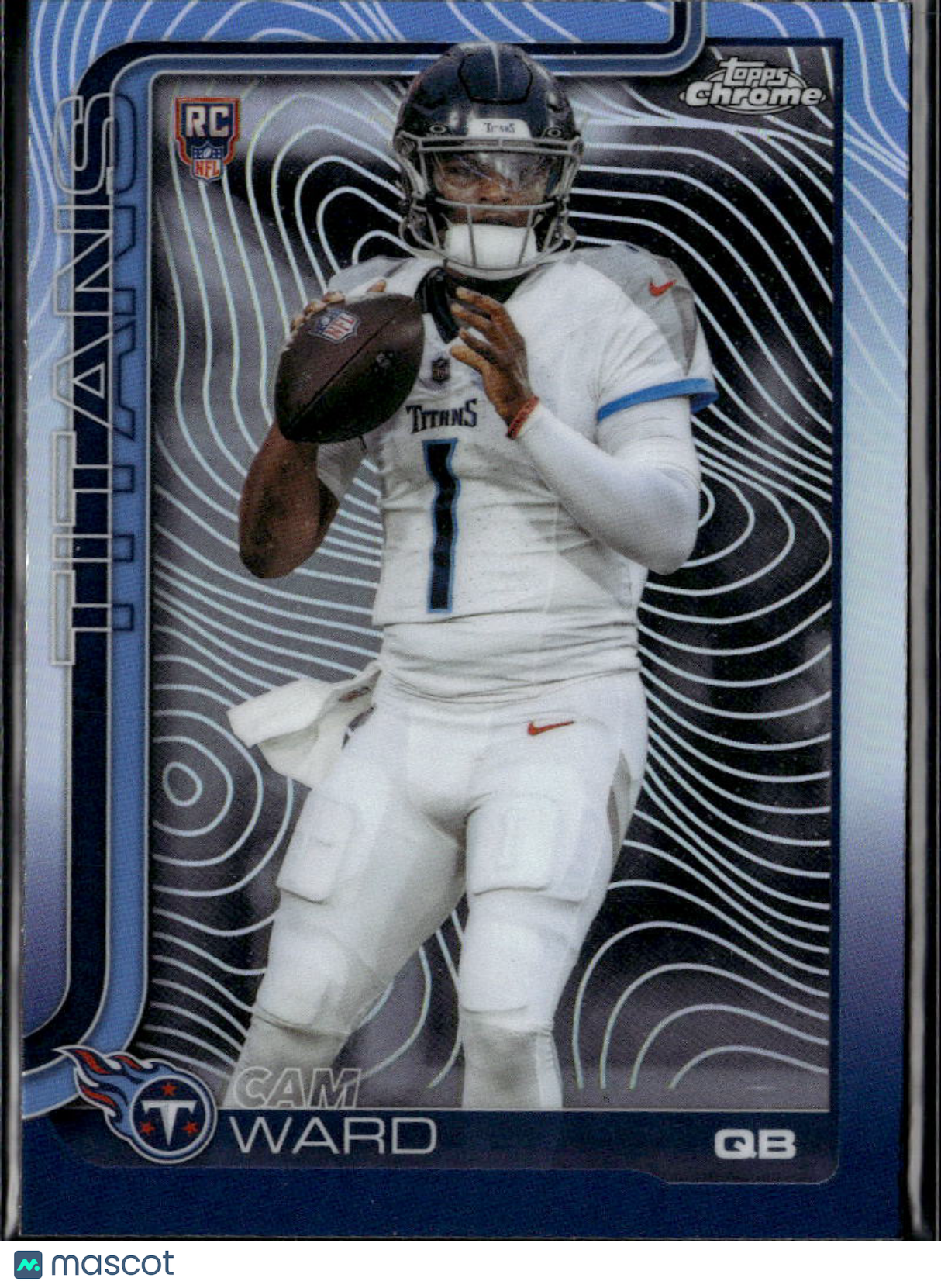 Cam Ward 2025 Topps Chrome RC Etch Refractor SSP #314 Tennessee Titans