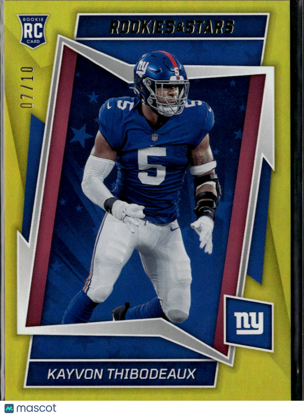Kayvon Thibodeaux 2022 Rookies & Stars GOLD Rookie RC 7/10 New York Giants