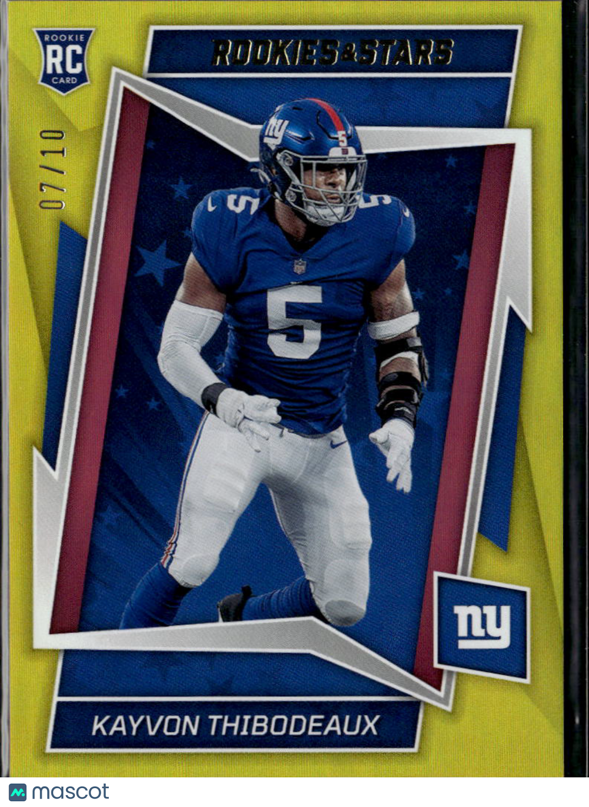 Kayvon Thibodeaux 2022 Rookies & Stars GOLD Rookie RC 7/10 New York Giants