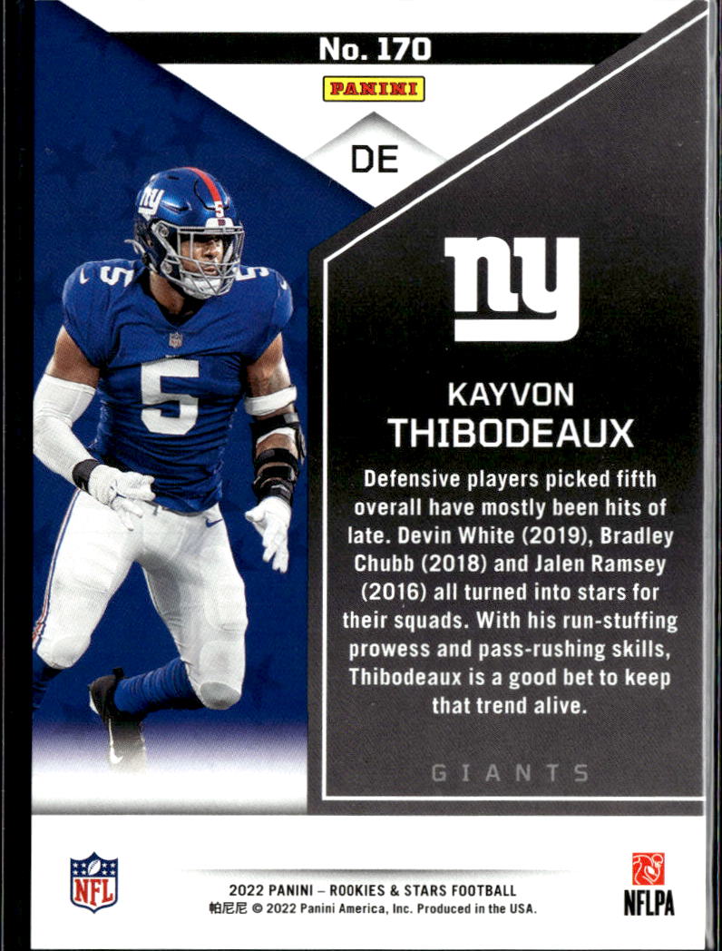 Kayvon Thibodeaux 2022 Rookies & Stars GOLD Rookie RC 7/10 New York Giants