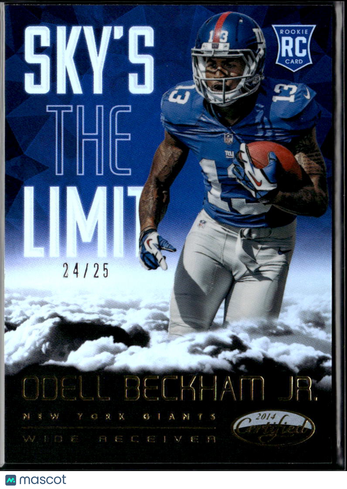 Odell Beckham Jr. 2014 Certified Sky's the Limit Blue RC 24/25 New York Giants