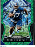 Dexter Lawrence 2019 Prizm RC Green Scope Prizm Rookie 65/75 New York Giants