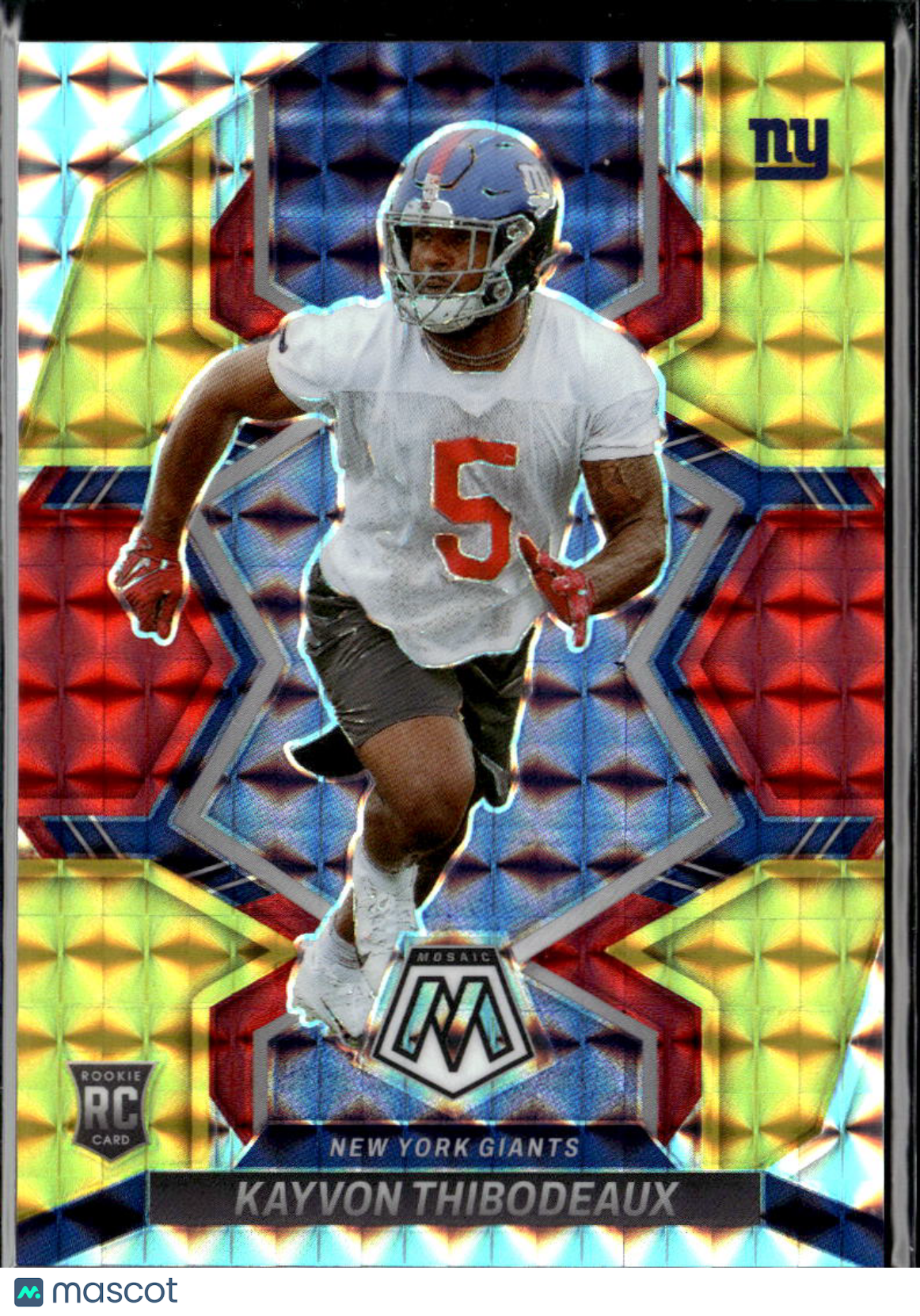 Kayvon Thibodeaux 2022 Mosaic Red Yellow Fusion Rookie RC 43/80 New York Giants