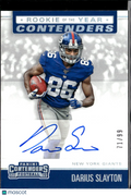 Darius Slayton 2019 Contenders Rookie Auto Autograph /99 New York Giants