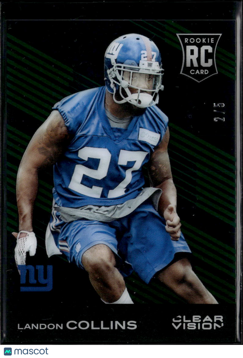 Landon Collins 2015 Panini Clear Vision Green RC Rookie 2/5 New York Giants