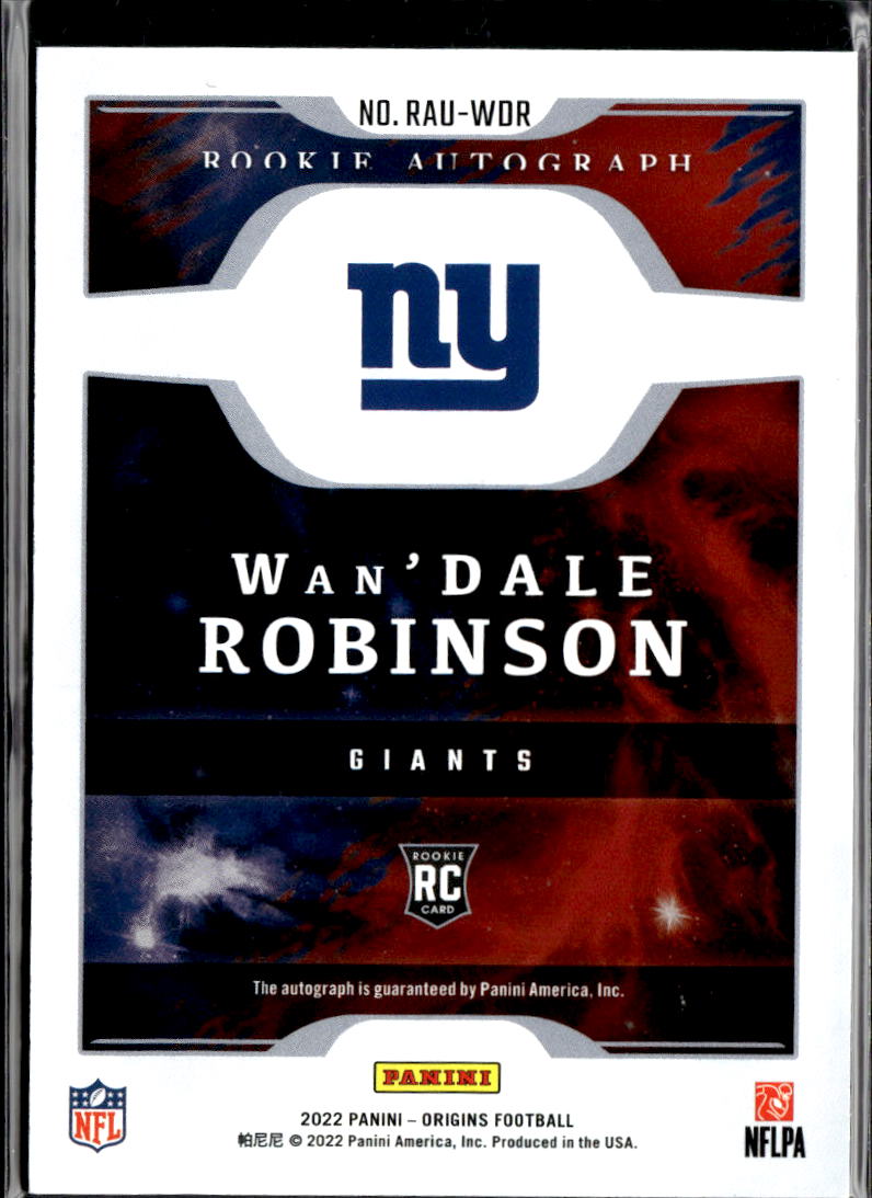 Wan'Dale Robinson 2022 Origins Auto Autograph RC Red 8/99 New York Giants