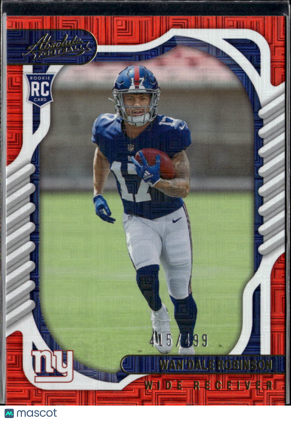 Wan'Dale Robinson 2022 Panini Absolute Football RC New York Giants