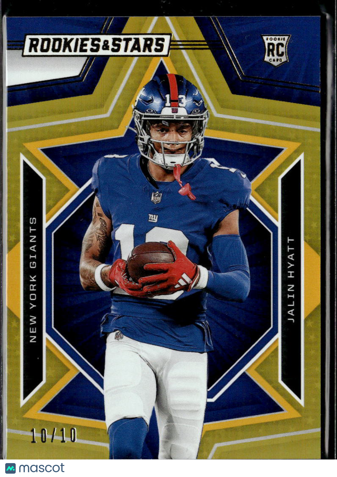 Jalin Hyatt 2023 Rookies & Stars GOLD Rookie RC 10/10 New York Giants